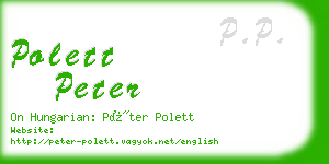 polett peter business card